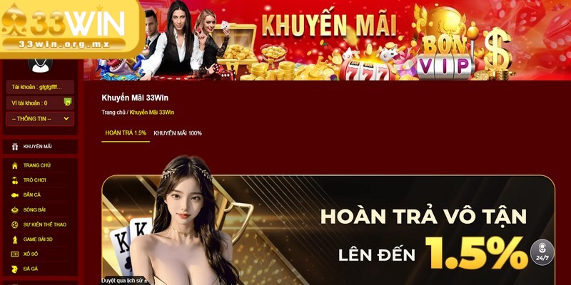 Bật mí những khuyến mãi 33WIN siêu hấp dẫn